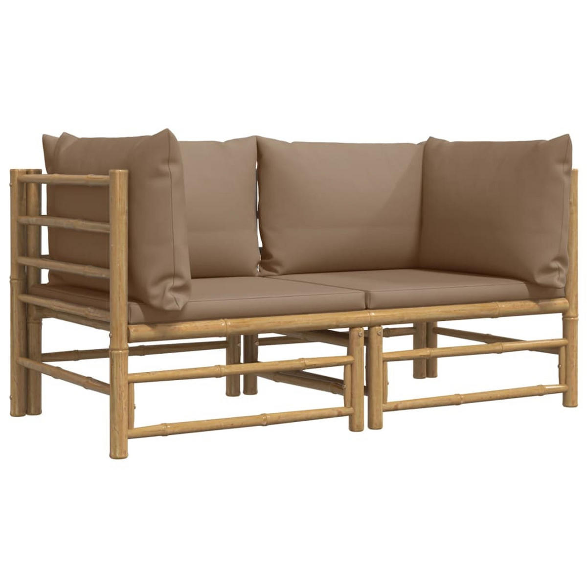 GARTENSOFA PYXAE 69/65/69 cm （2-SITZER） - Braun, Holz (69/65/69cm) - ZMH