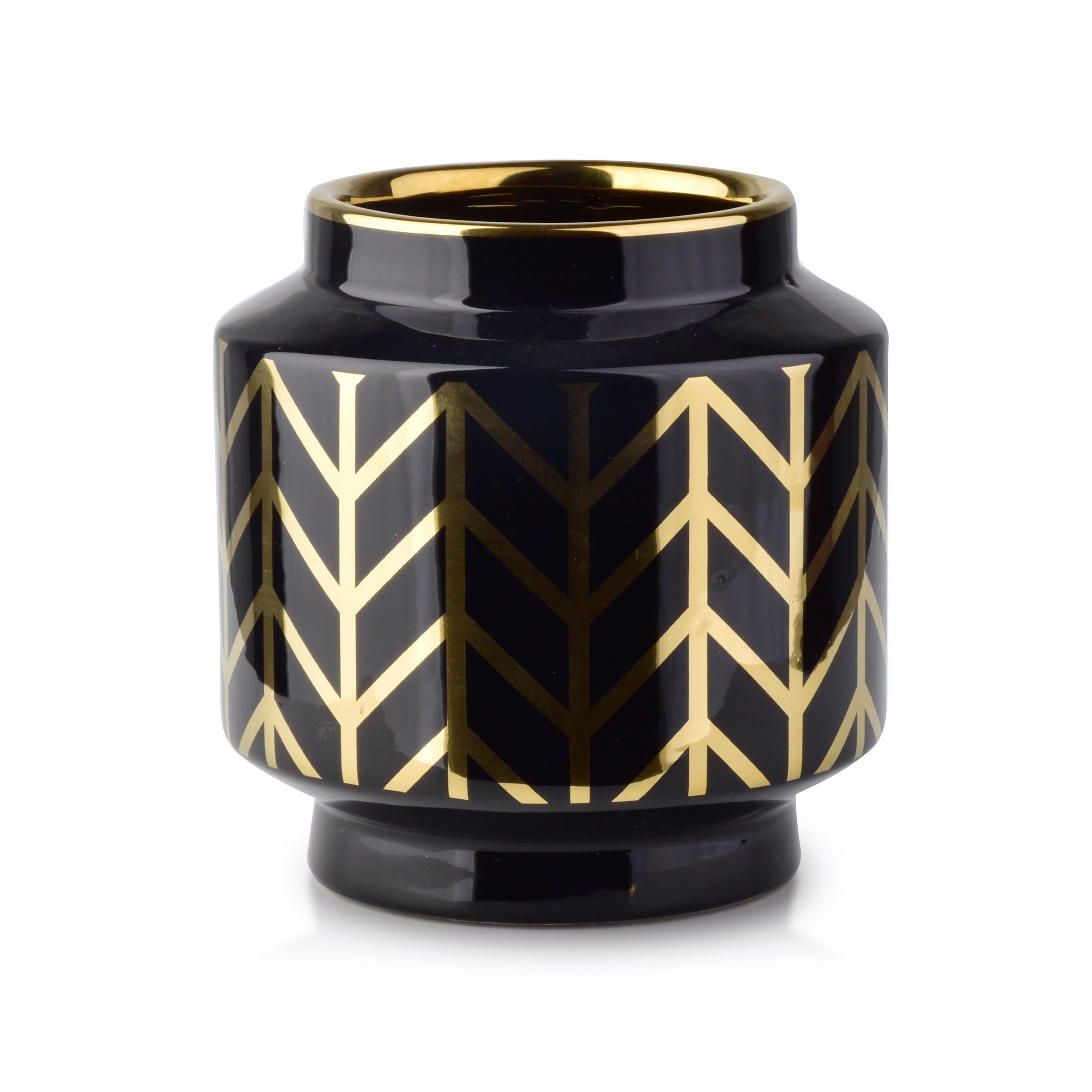 VASE Maritta Schwarz 15/15/16 cm Keramik - Schwarz, Keramik (16cm) - Mondex