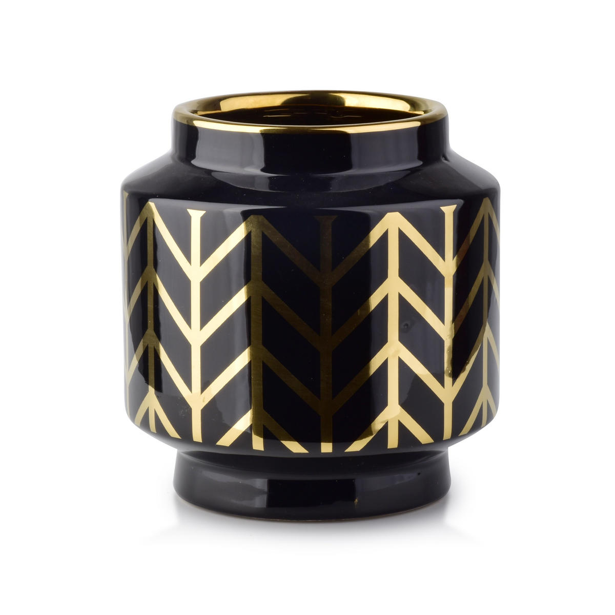 VASE Maritta Schwarz 15/15/16 cm Keramik - Schwarz, Keramik (16cm) - Mondex