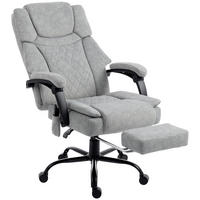 BÜROSTUHL-MIT-MASSAGEFUNKTION Polyester Grau - Grau, Textil (69.5/126/77.5cm) - HOMCOM