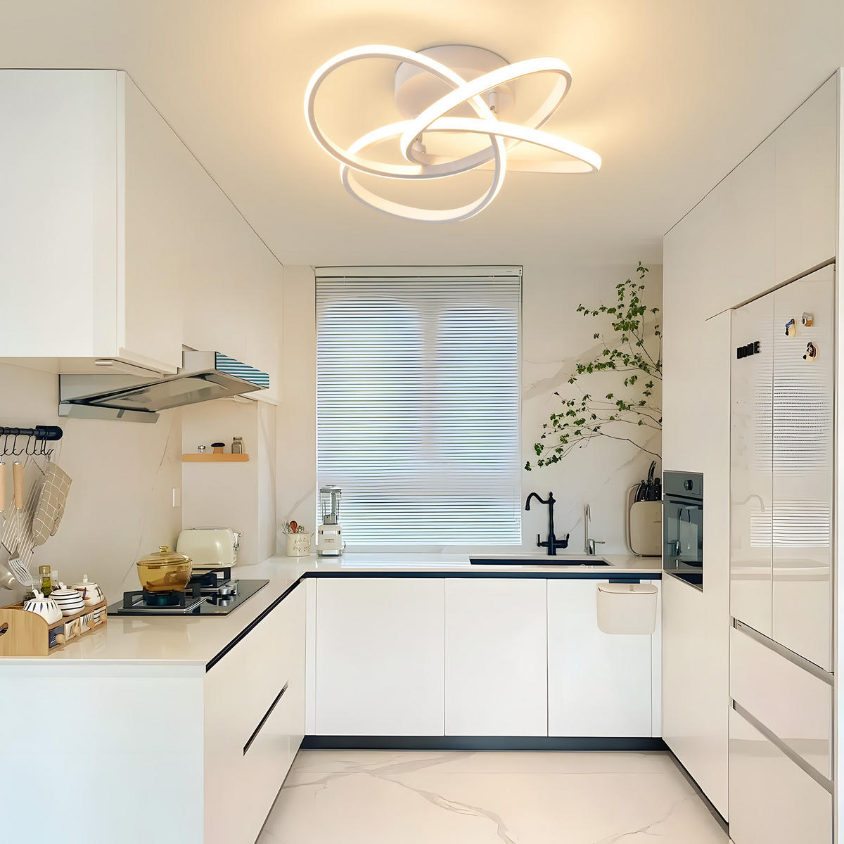 LED-DECKENLEUCHTE Timoa 45/42/16 cm - Weiß, Metall (45/42/16cm) - ZMH