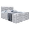 BOXSPRINGBETT SERENE-Z KING - 200 x 200 - H3/H4 - Hellgrau - Hellgrau, Holzwerkstoff (200/200cm) - ALTDECOR