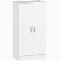 SCHUHSCHRANK 55/35/108 cm in Weiß mit verstellbaren Böden und Soft-Close - Weiß, Holz (55/108/35cm) - BEAOK
