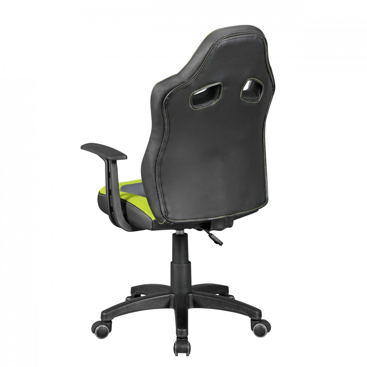 KINDERDREHSTUHL Racing Ergonomisch Höhenverstellbar FAST, Grün 60x60x112 cm - Schwarz/Grün, Kunststoff/Textil (60/112/60cm) - KADIMA DESIGN