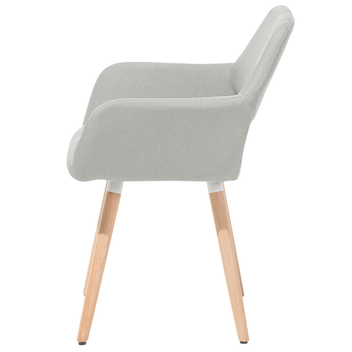 ESSZIMMERSTUHL 2er-Set Polsterbezug Grau Chicago - Grau, Holz/Textil (56/81/56cm) - Beliani