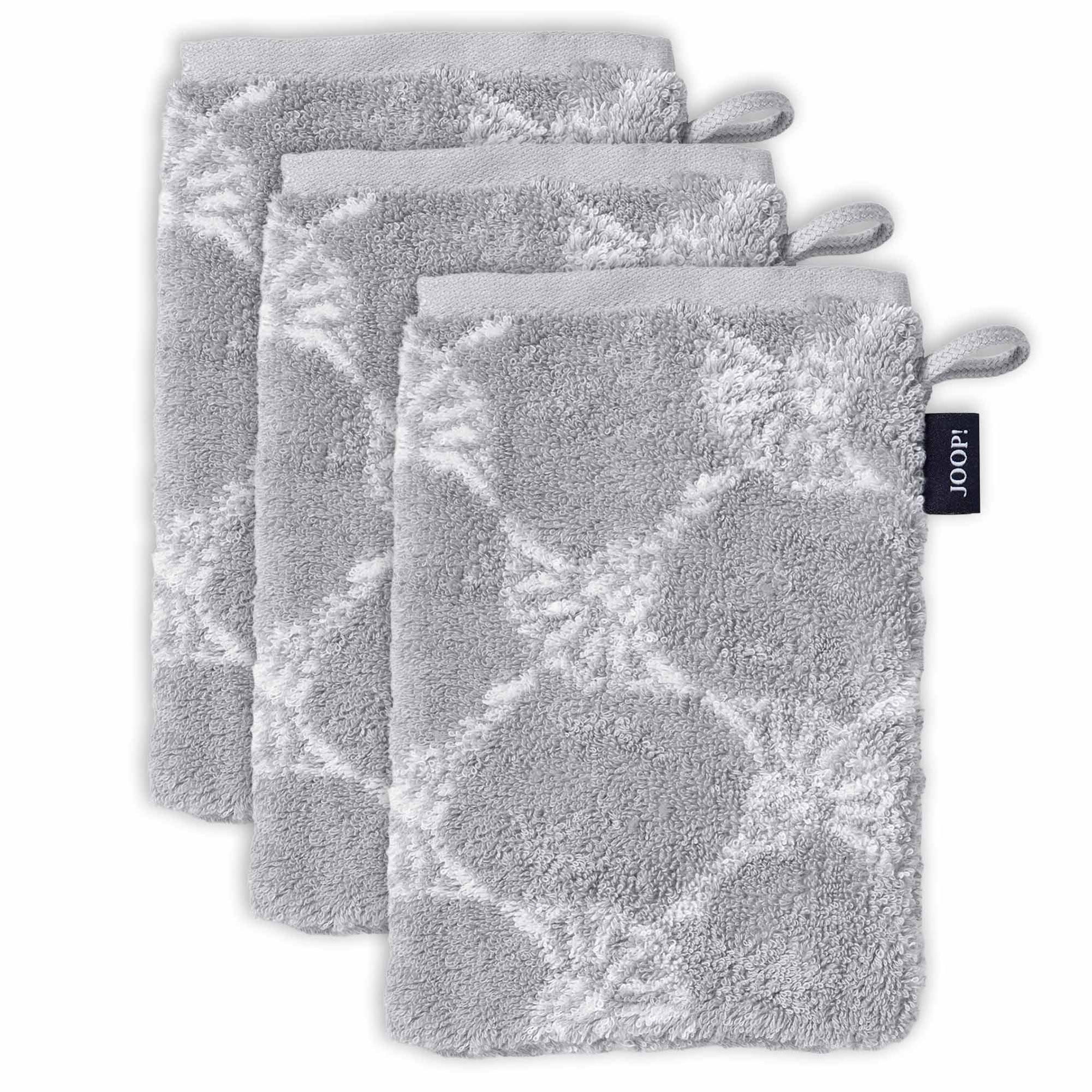 WASCHLAPPEN Unisex Doubleface Silber 3er Pack Baumwolle - Grau, Textil (25/35cm) - Joop!