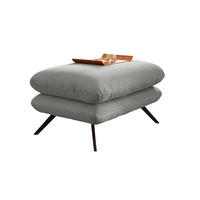 HOCKERBANK CHARME Hellgrau - Hellgrau, Textil (120/45/70cm) - KAWOLA