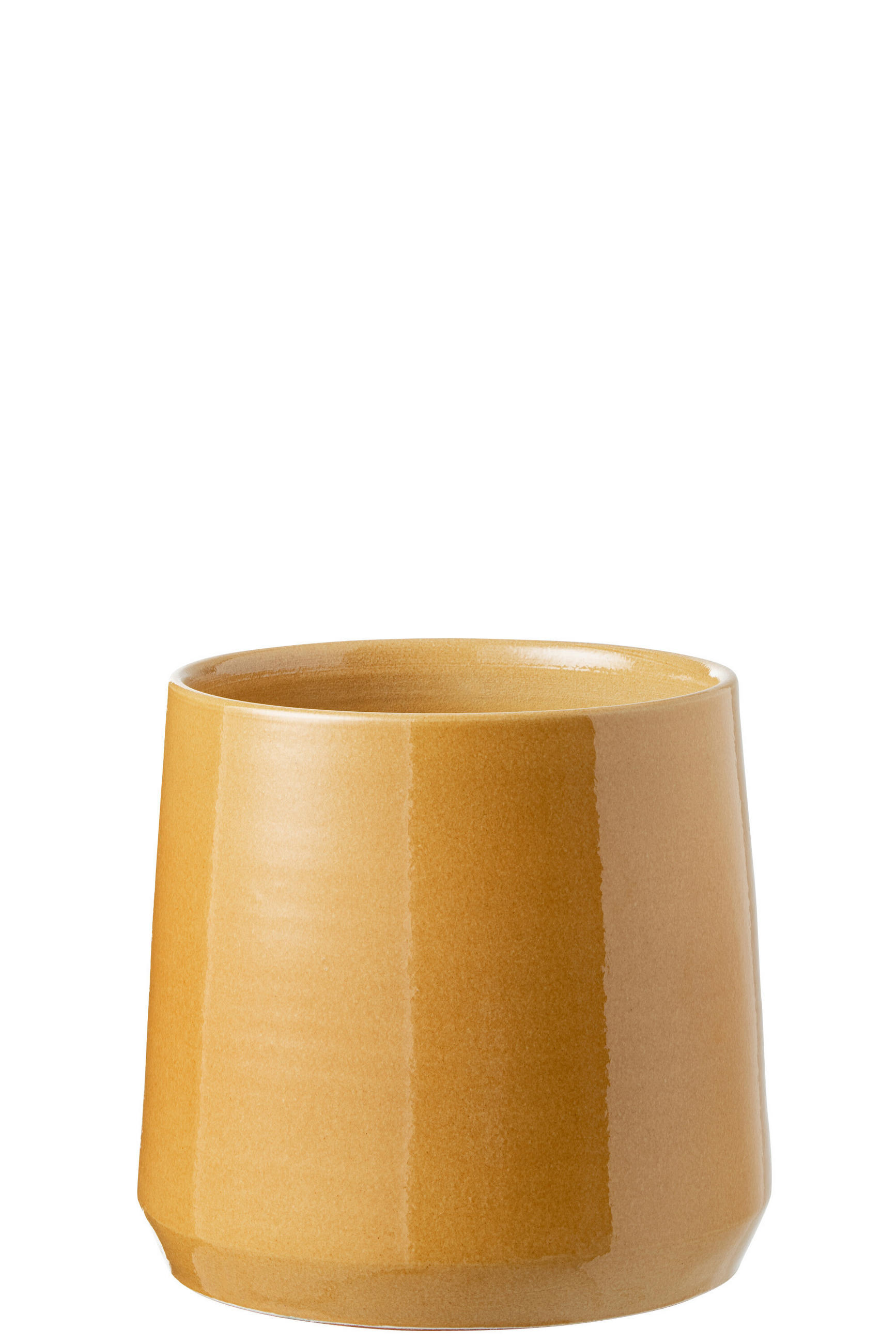 BLUMENTOPF RUND - Töpferei - Gelb - L - Ø 26 cm - Gelb, Keramik (26/26cm) - J-Line