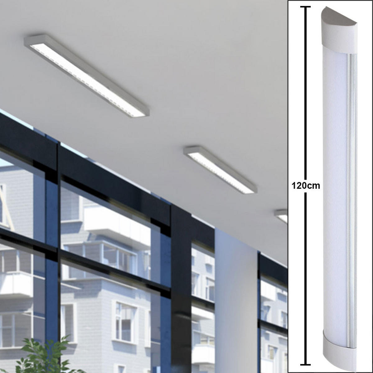 LED DECKENLEUCHTE VT-8-40 Weiß - Weiß, Kunststoff (120/41/2.44cm)