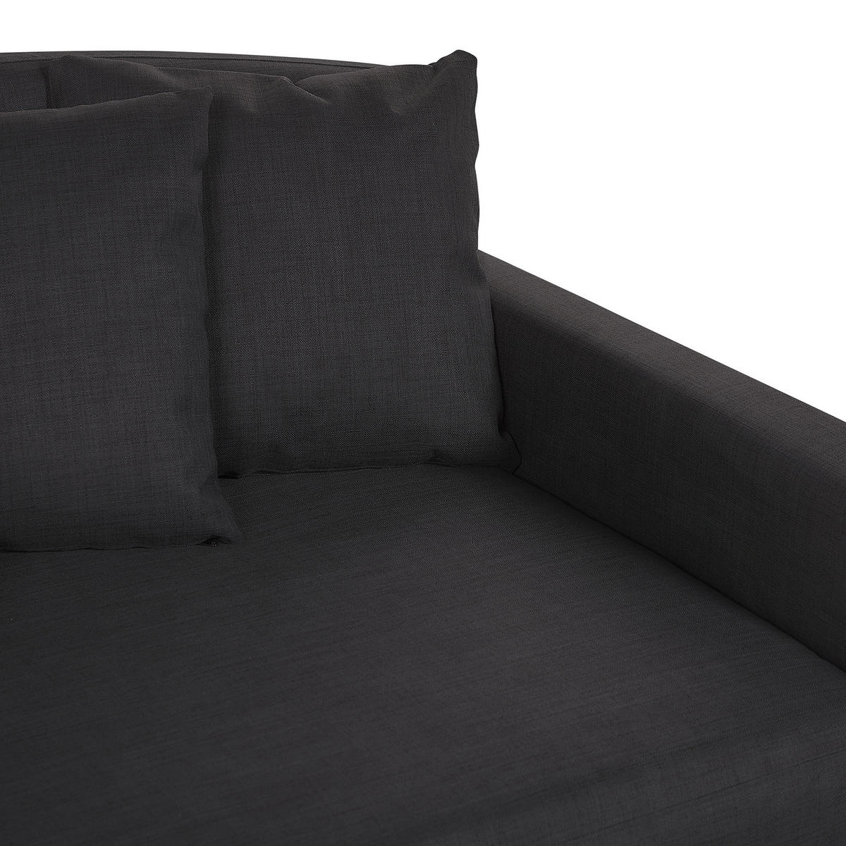 3-SITZER-SOFA Polyester Schwarz Gilja - Schwarz, Textil (212/89/107cm) - Beliani