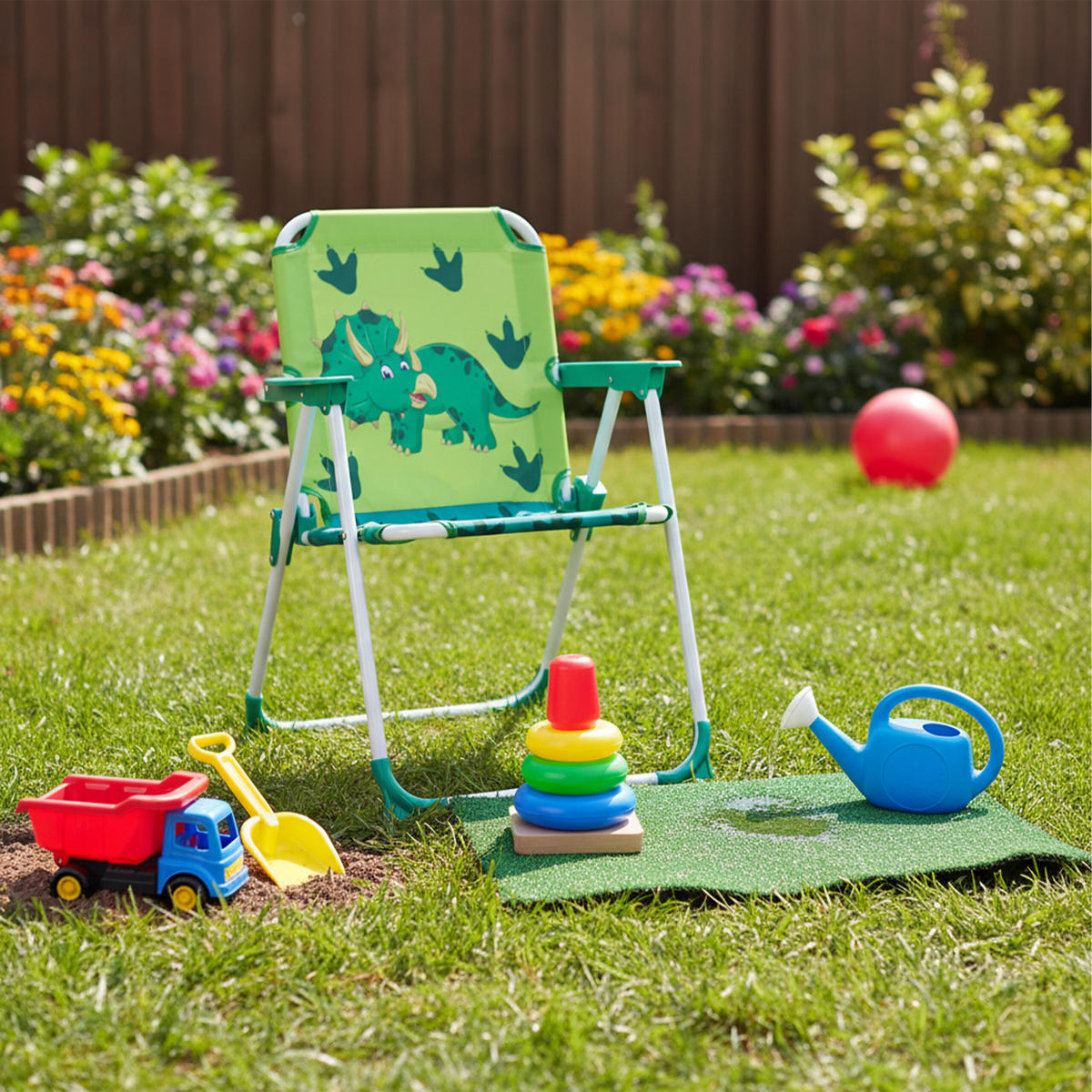 OTROŠKI klopčni stol - večbarvno, kovina/tekstil (36/51.5/37.5cm) - Relaxdays