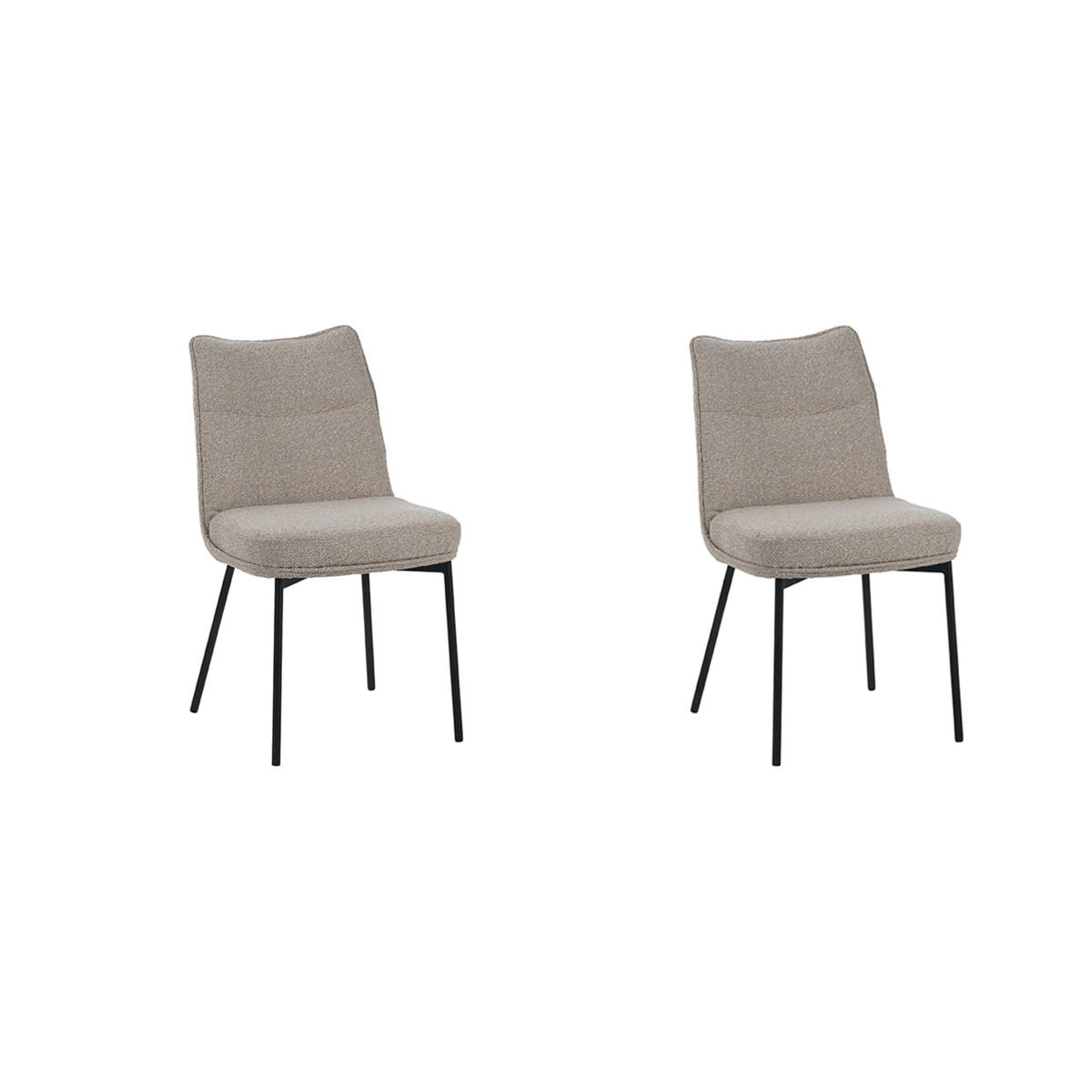ESSZIMMERSTUHL Lennon Beige 65/50/89 cm 2er-Set - Beige, Textil (50/89/65cm) - LABEL51