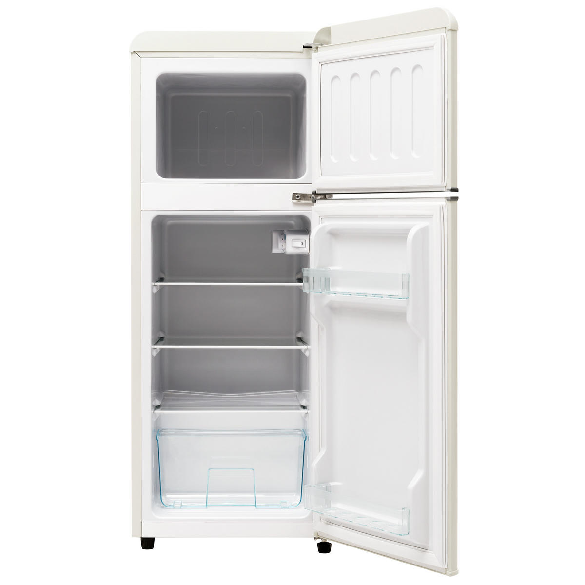 KÜHL-GEFRIER-KOMBINATION 92 l, 28 l Gefriervolumen, 105,5 x 41 cm, Energieeffizienzklasse D, Antique White - Creme, Kunststoff (45.5/105.5/41cm) - FOHERE