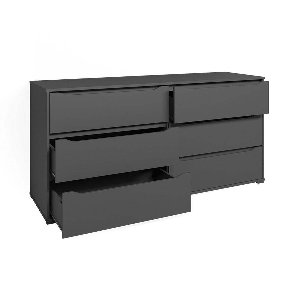 KOMMODE Ruben Anthrazit 160 x 77.6 cm - Anthrazit, Holzwerkstoff (48/77.6/160cm) - Vicco
