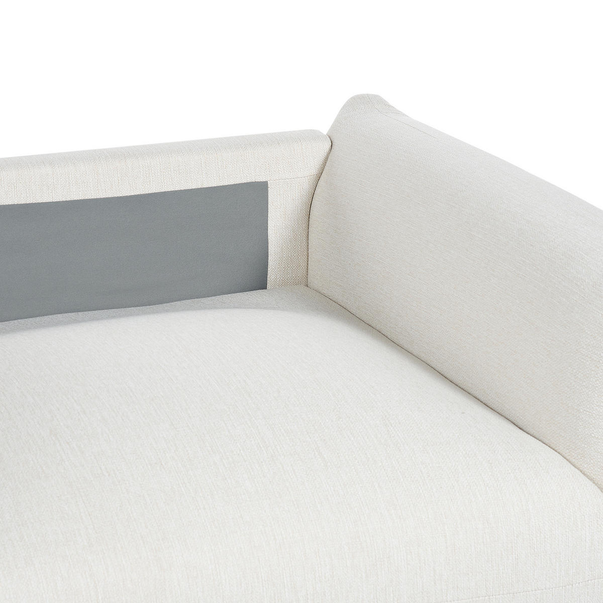 3-SITZER-SOFA cremeweiß mit Kissen Luvos - Hellbraun/Weiß, Textil (220/75/104cm) - Beliani