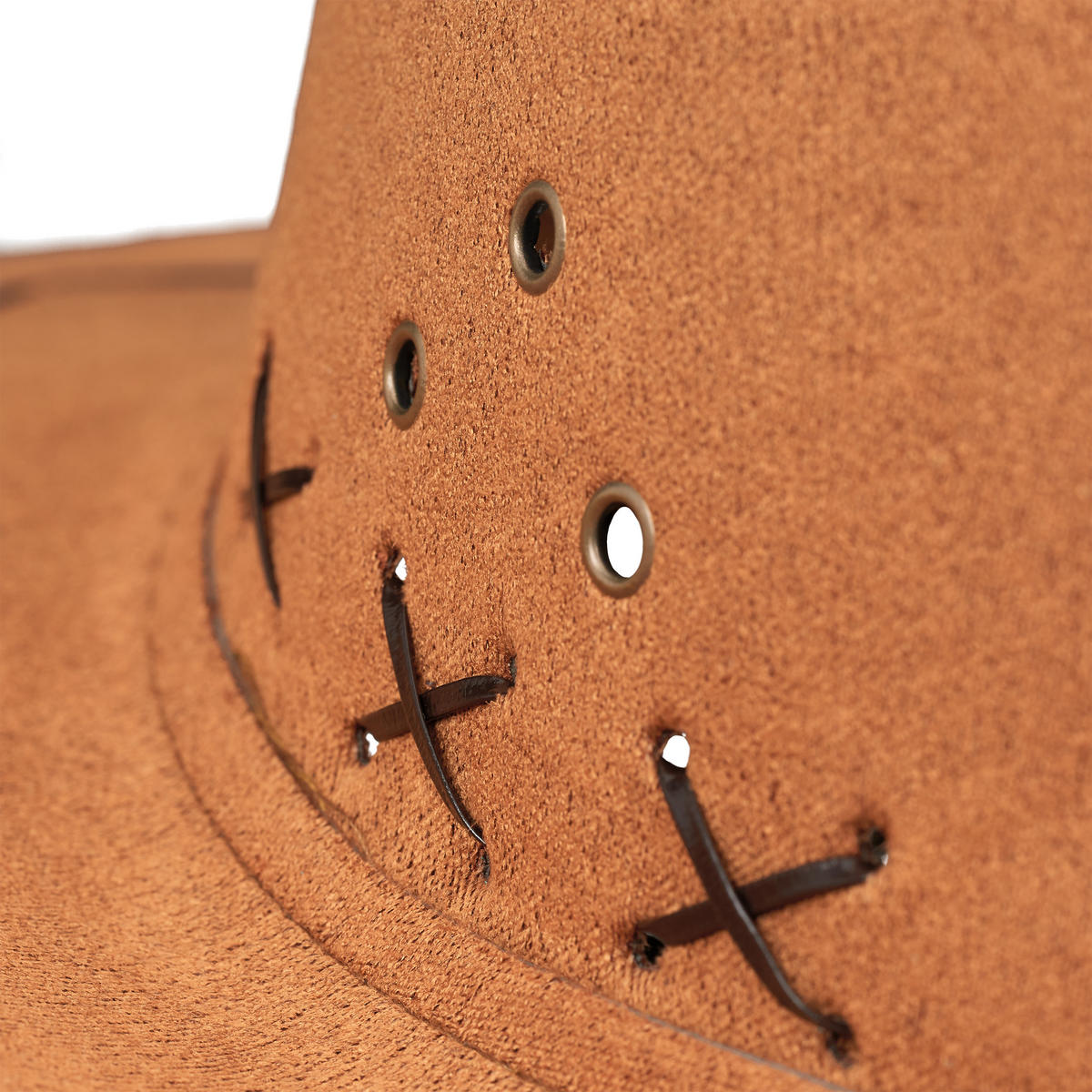 COWBOYHUT - Hellbraun, Textil (35.5/16/39cm) - Relaxdays