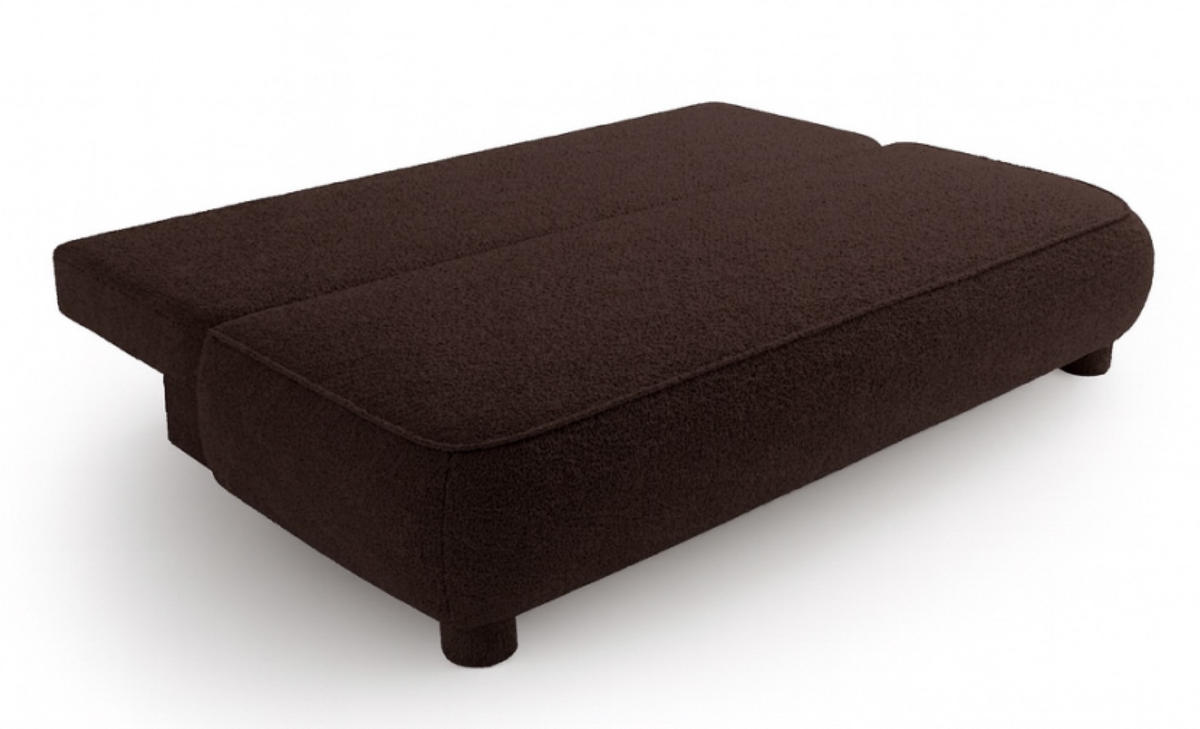 SOFA Pflaumenbraun MAJA Mit Schlaffunktion Bouclé Ausziehbar - Braun, Textil (209/96/96cm) - Sepro Meble