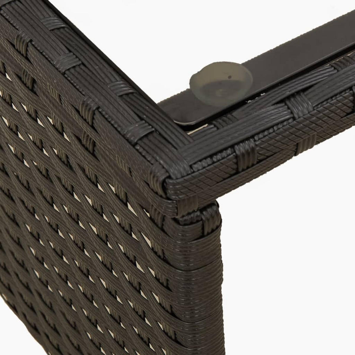 GARTENSOFA In L-Form Mit Tisch Und Kissen Schwarz Poly Rattan - Schwarz, Kunststoff - vidaXL