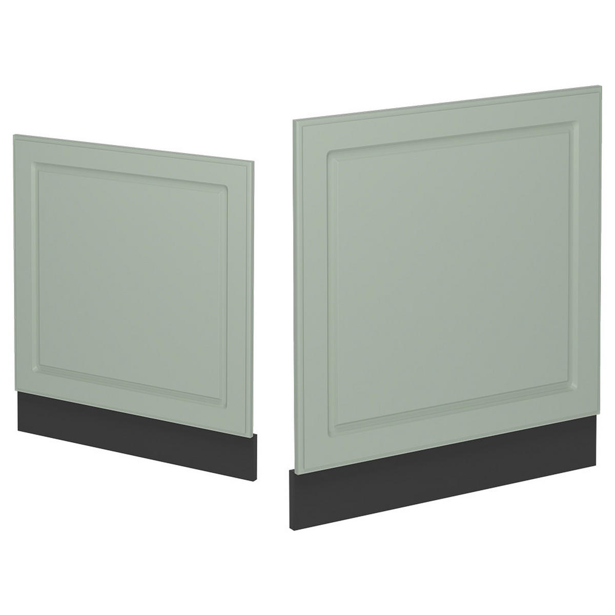 FRONTBLENDE R-Line, Mint Landhaus/Anthrazit, 60 cm Arbeitsplatte Marmor - Anthrazit/Grün, Holzwerkstoff (60/67.4/60cm) - Vicco