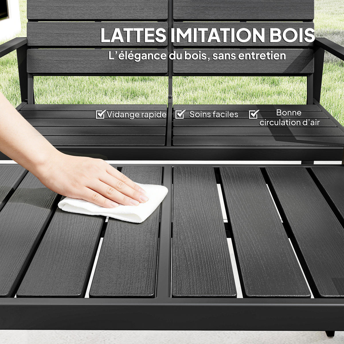 GARTENSET 4-teilige DE-13525 Schwarz - Schwarz, Metall - ComfortXL