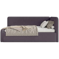 JUGENDBETT Fanko Samt Violett 90x200 cm - Lila/Schwarz, Kunststoff/Textil (90/200cm) - Selsey