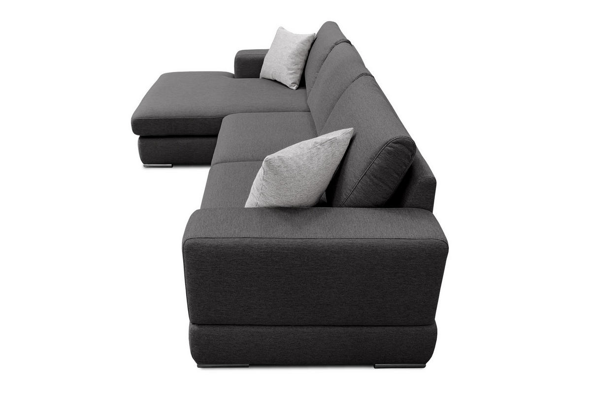 ECKSOFA OTTO 4-Sitzer, dunkelgrau - Dunkelgrau, Holzwerkstoff/Textil (159/279cm) - Courtois Laville