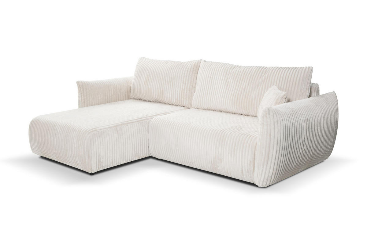 ECKSOFA HALLORA - Creme (Tilia 01) - Creme, Holzwerkstoff (257/177cm) - Möblo