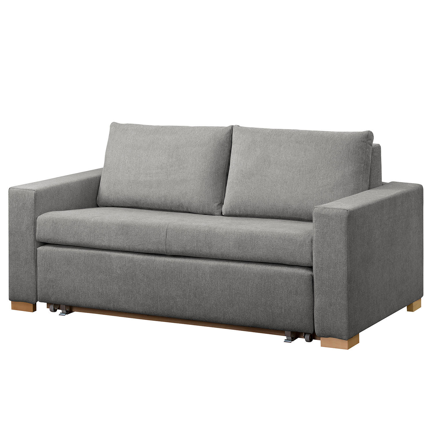 SCHLAFSOFA - Buchefarben/Grau, Holz/Buchenholz (153/90/90cm) - home24