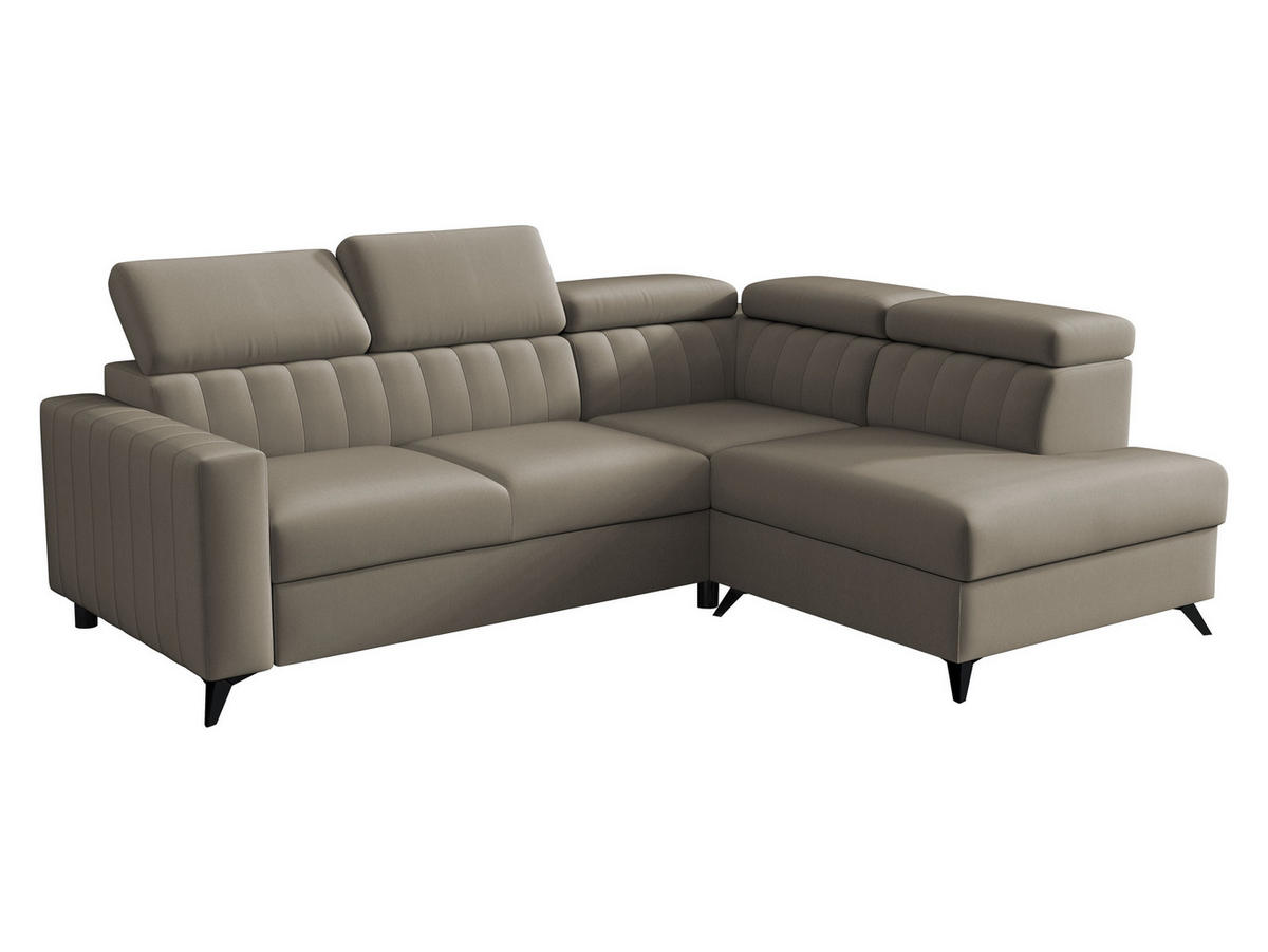ECKSOFA Milano 2RRLXP, Seite: Rechts 2R+R+LXP - Beige, Holz/Textil (249/195cm) - MIRJAN24
