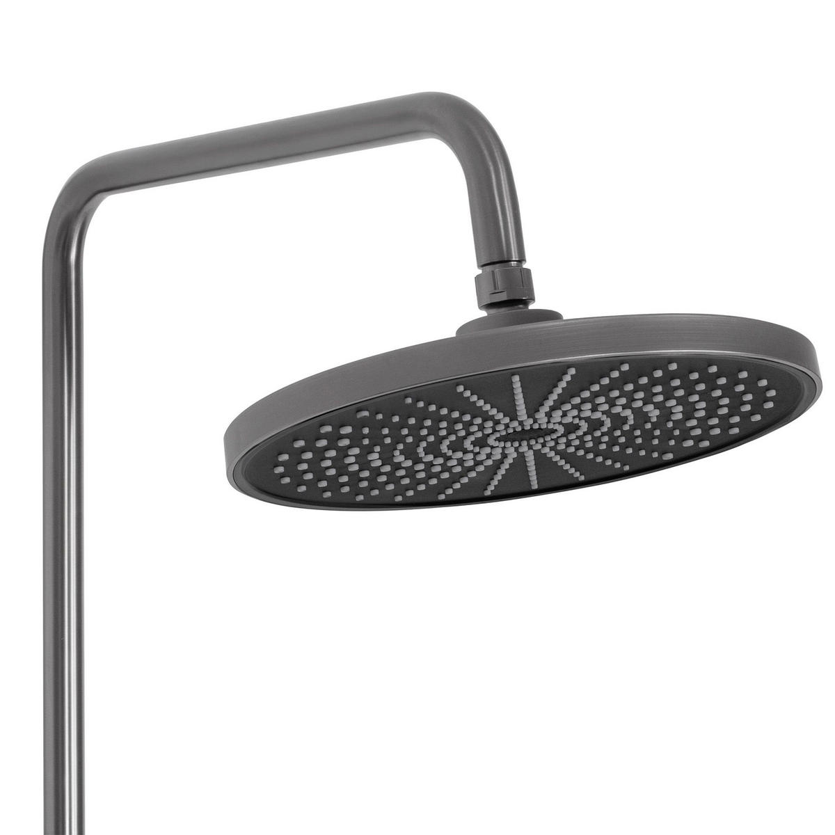 DUSCHGARNITUR Rea Marco Gun Grey - Titanfarben, Metall (19/117/47cm) - REA