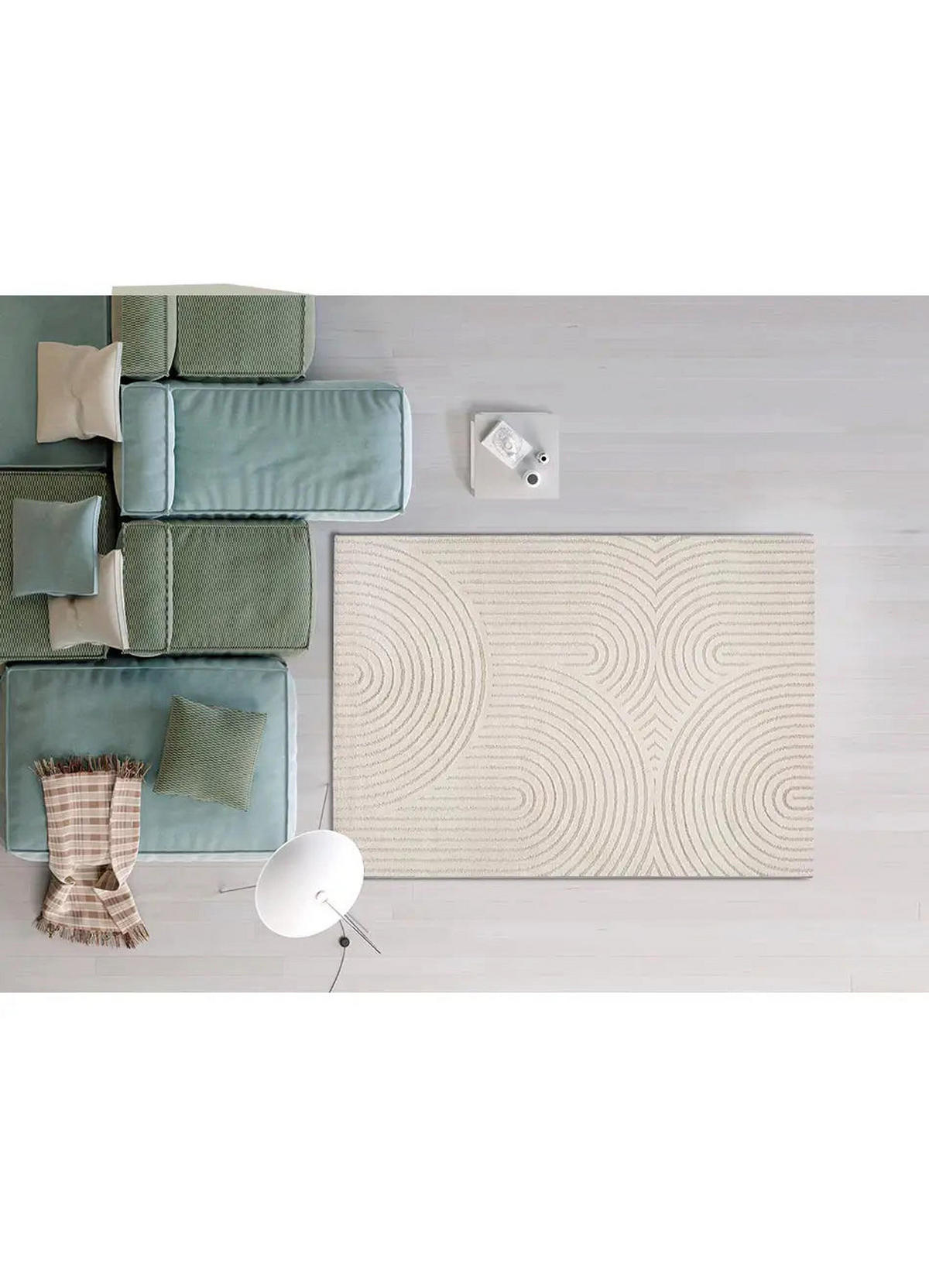 WEBTEPPICH Weiß Lina 120/170 cm - Weiß, Naturmaterialien/Textil (120/170cm) - Atticgo