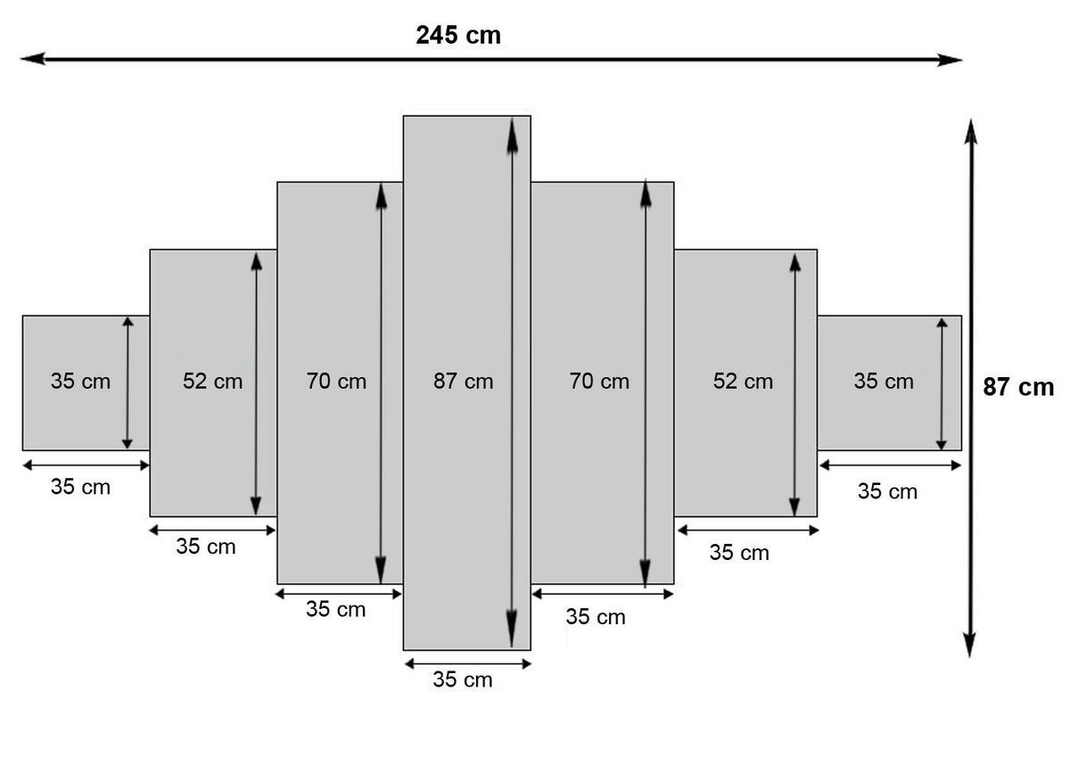 LEINWANDBILD XL BLUMEN 7-TLG. Multicolor - Multicolor, Holz (245/87cm) - MCW