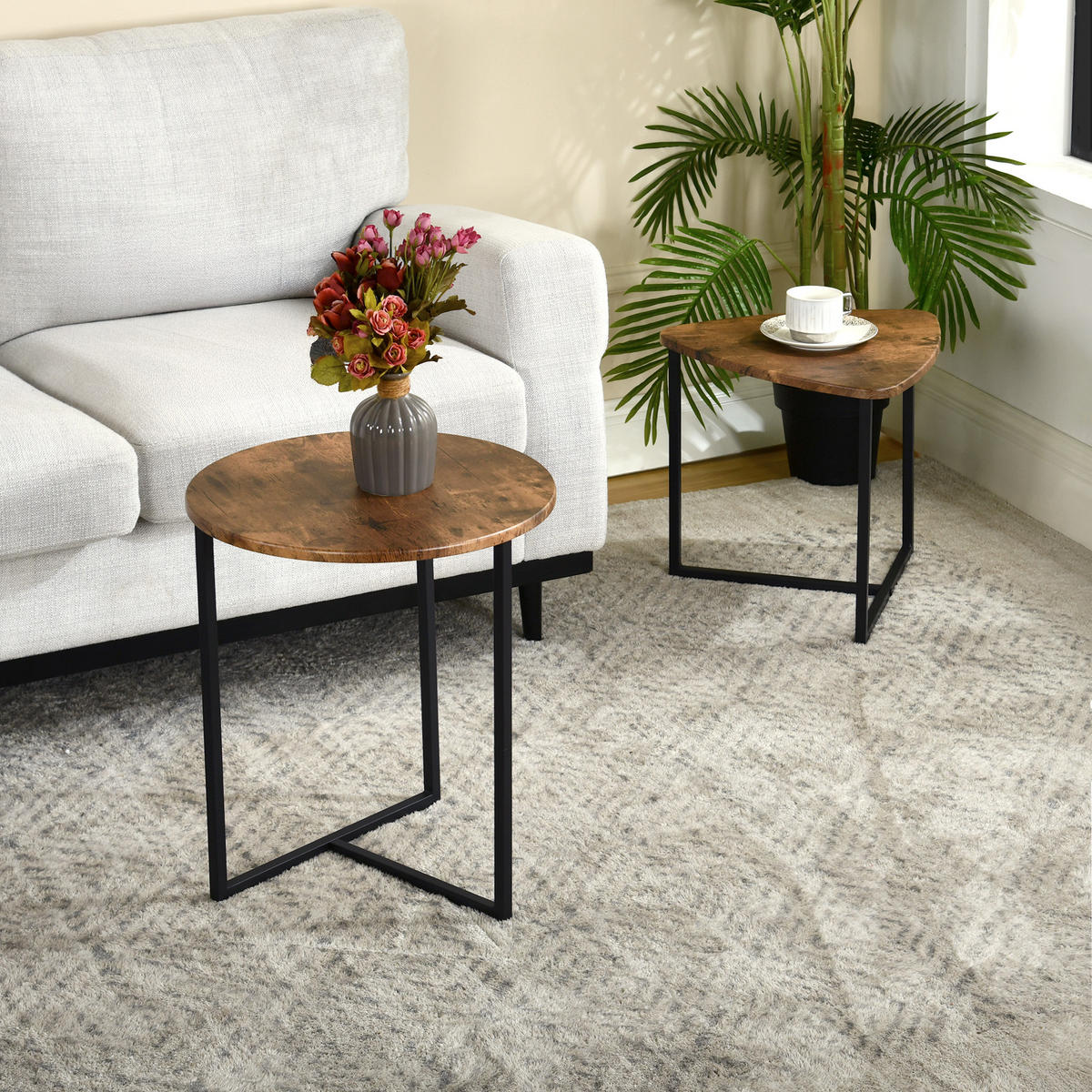 COUCHTISCH MDF in Braun - Braun, Holzwerkstoff (45/45/51cm) - Meubles Cosy