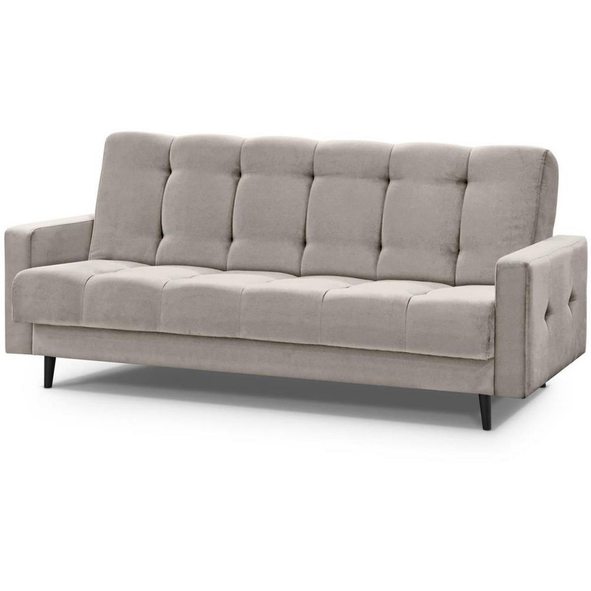 3-SITZER Schlafsofa Nancy Bis beige - Beige, Holz/Textil (220/89/93cm) - Beautysofa
