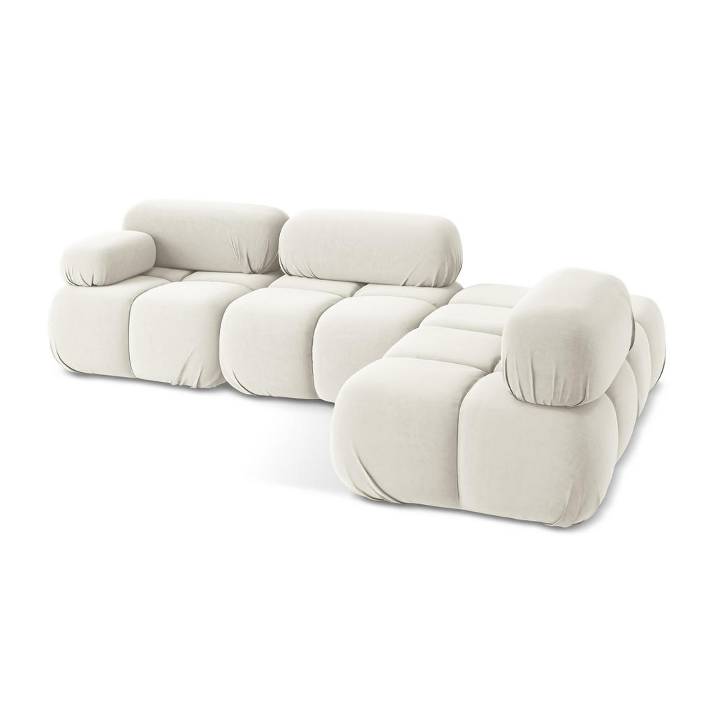 Thumbnail - Makamii Ecksofa, Creme, Textil, 3-Sitzer, Füllung: Schaumstoff, L-Form, Ottomane rechts, 285x190 cm, Made in EU, Wohnzim...