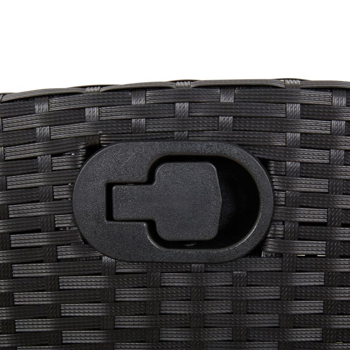 GARTEN-ESSGRUPPE 9-teilig Mit Kissen Schwarz Poly Rattan - Schwarz, Kunststoff - vidaXL