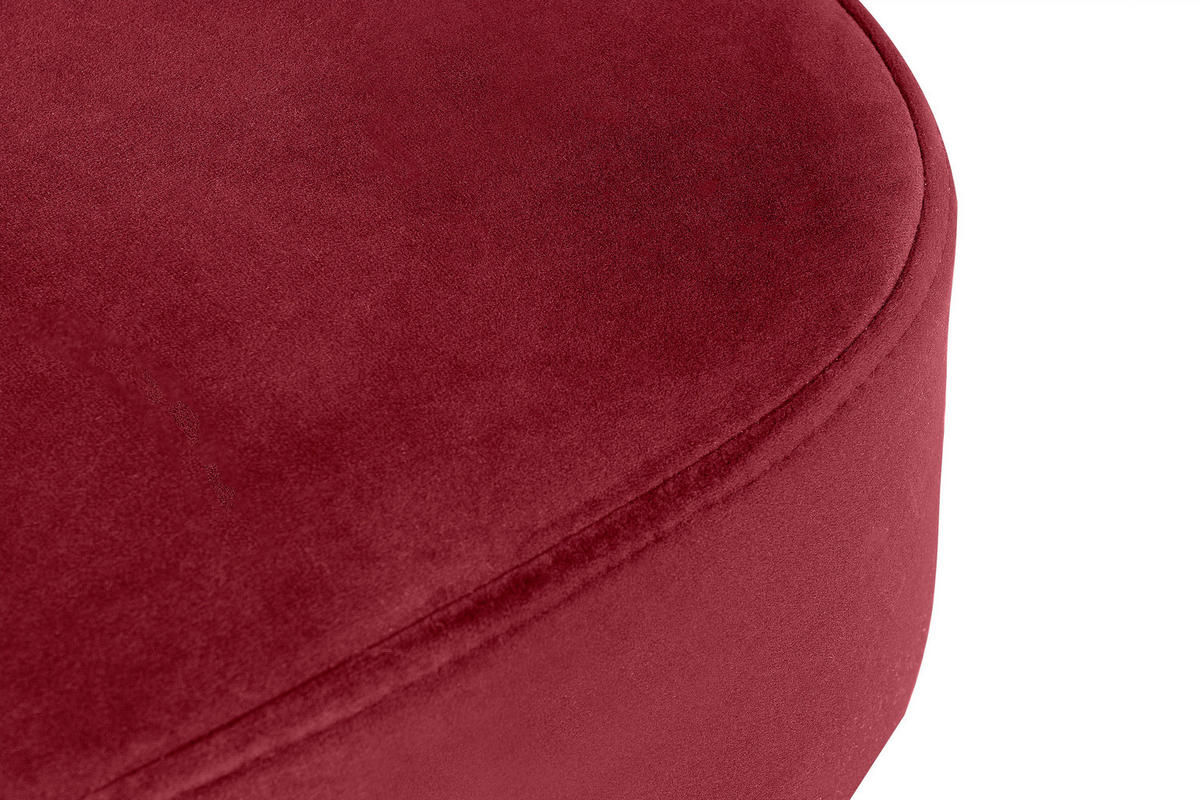 COCKTAILSESSEL DUCO auf hohen Beinen, Rot/Buche - Buchefarben/Rot, Holz/Textil (63/89/65cm) - KONSIMO®