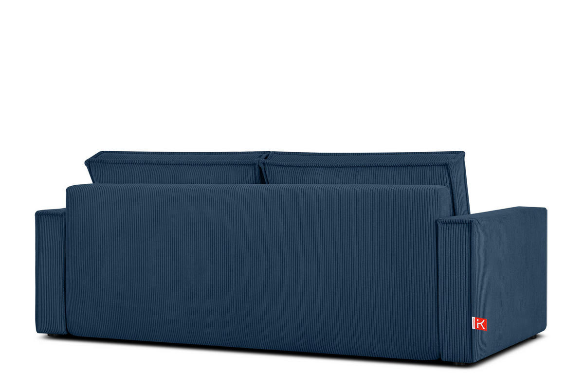 SCHLAFSOFA NAPI in Pet Friendly Cord-Stoff, marineblau - Blau/Schwarz, Textil (228/89/101cm) - KONSIMO®
