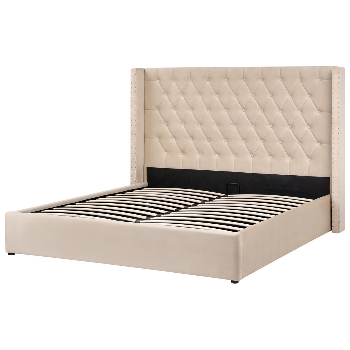 POLSTERBETT 180/200 cm Beige Lubbon - Beige, Textil (180/200cm) - Beliani