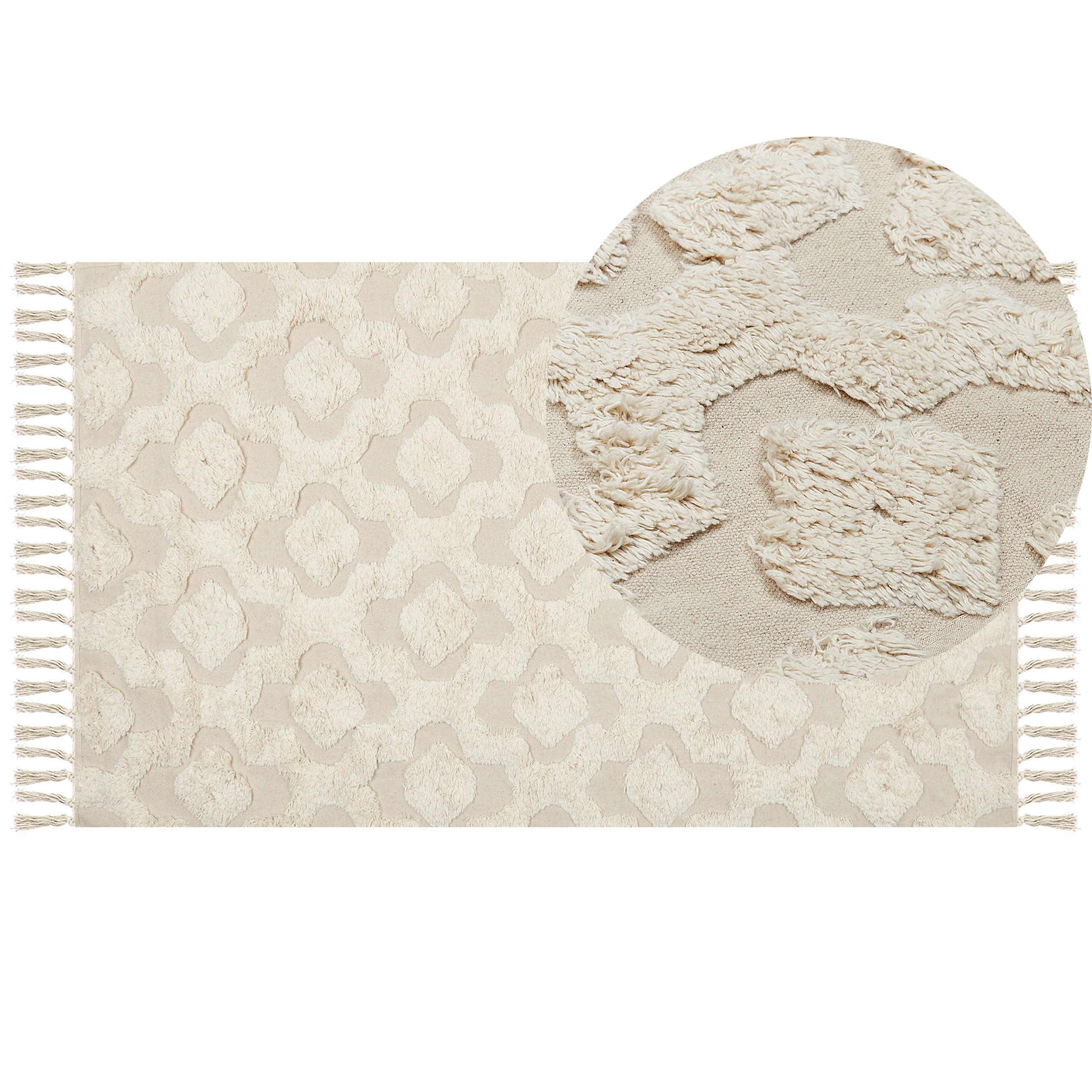 KURZFLOR-TEPPICH Aksaray 150/80 cm - Beige, Textil (80/150cm) - Beliani