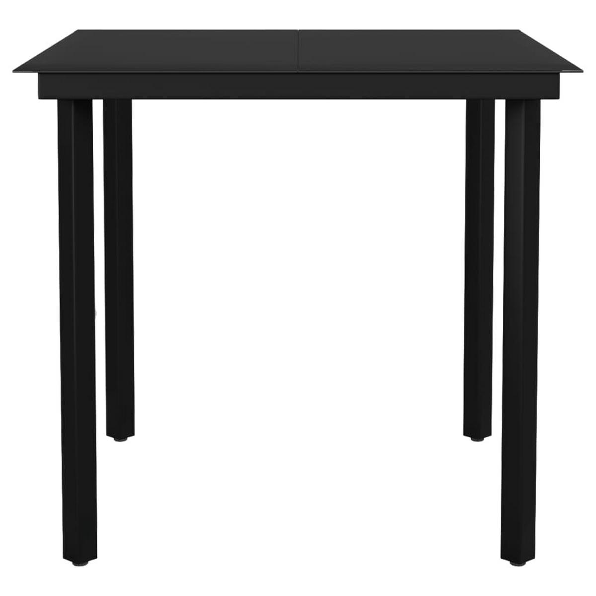 GARTENTISCH Tischarn 80/74/80 cm - Schwarz, Naturmaterialien (80/80/74cm) - ZMH