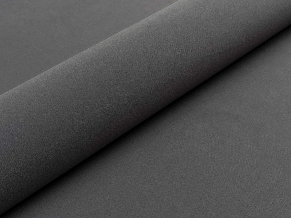 BOXBETT Marbella 160/200 cm Samt Anthrazit mit Bettkasten, mit Matratze, mit Topper H2/H3 - Anthrazit/Schwarz, Textil (160/200cm) - wonello
