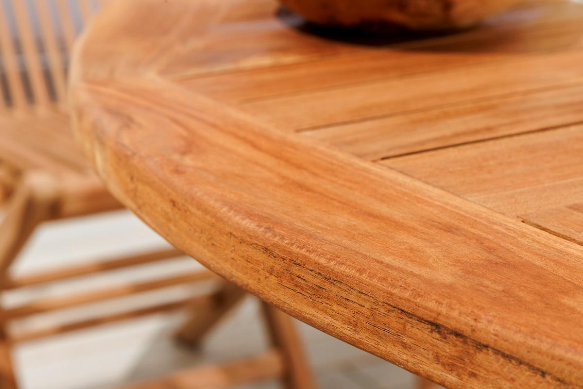 GARTENTISCH EMPIRE TEAK Teakholz Natur 120 cm - Braun, Holz (120/120/77cm) - riess-ambiente