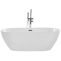 BADEWANNE FREISTEHEND 80x170x59 cm weiß Nevis - Weiß, Kunststoff (80/59/170cm) - Beliani