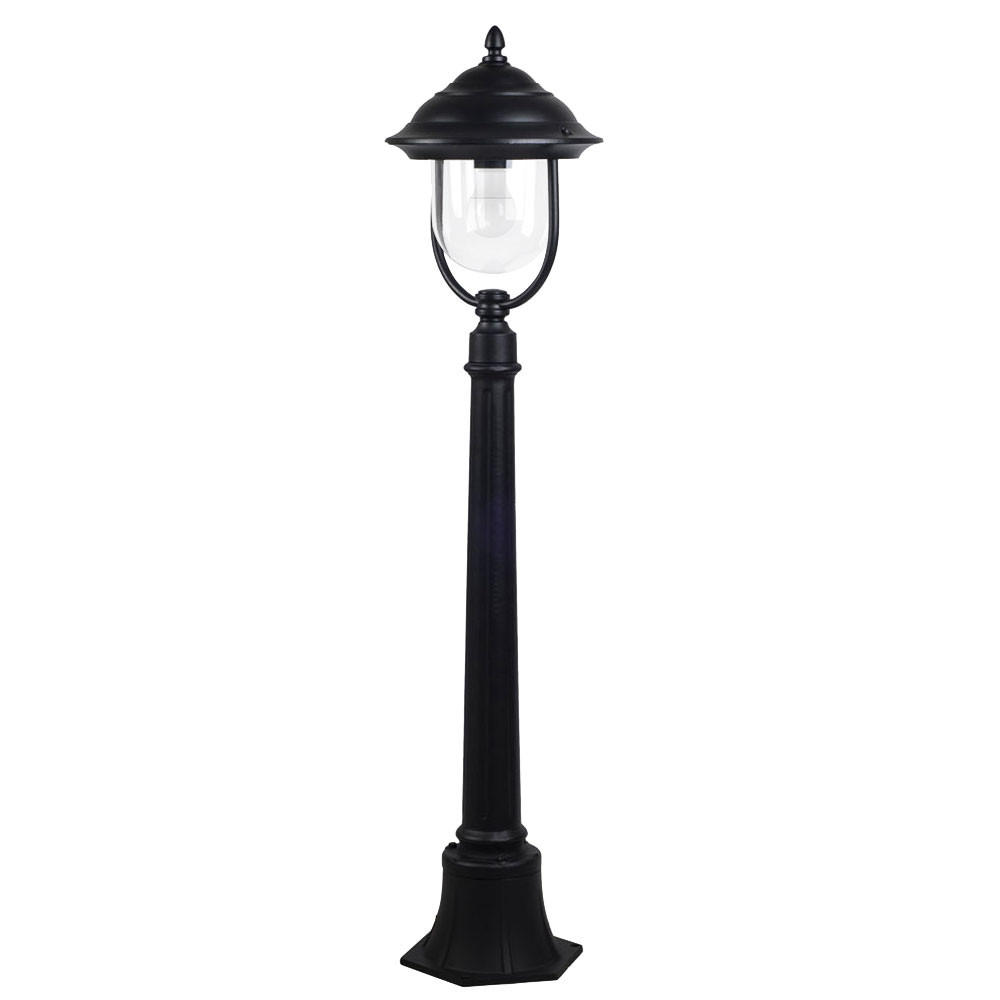 LED WEGELEUCHTE Alu Schwarz - Schwarz, Metall (25/111/111cm)