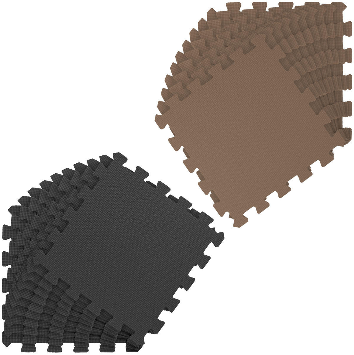 SPIELMATTE ab Null - 180/90 cm Puzzlematte Schwarz - Multicolor, Kunststoff (30/30cm) - Littletom