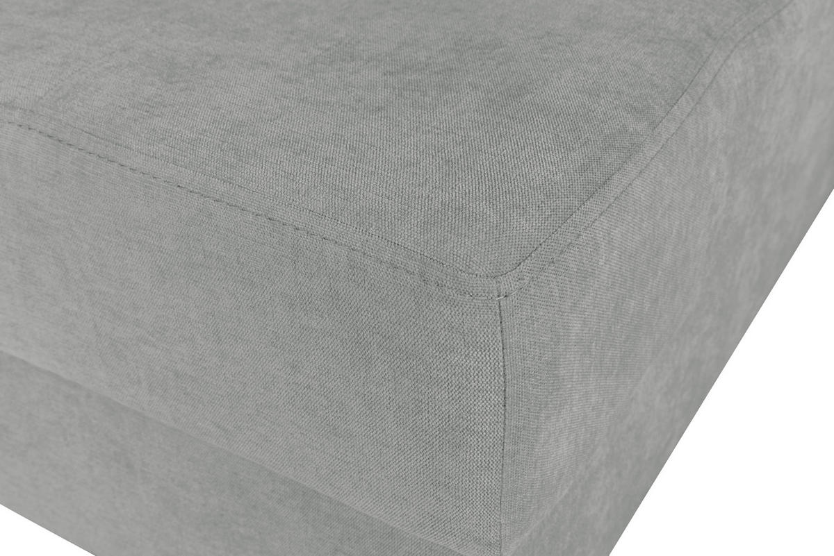 ECKSOFA mit Schlaffunktion Rechts Grau Chenille - 245x200 cm - Trevi - Schwarz/Grau, Holz/Holzwerkstoff (245/200cm) - Ravio