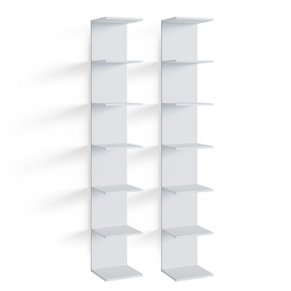 RAFT DE PERETE Paolo Alb 28x190 cm Set de 2
