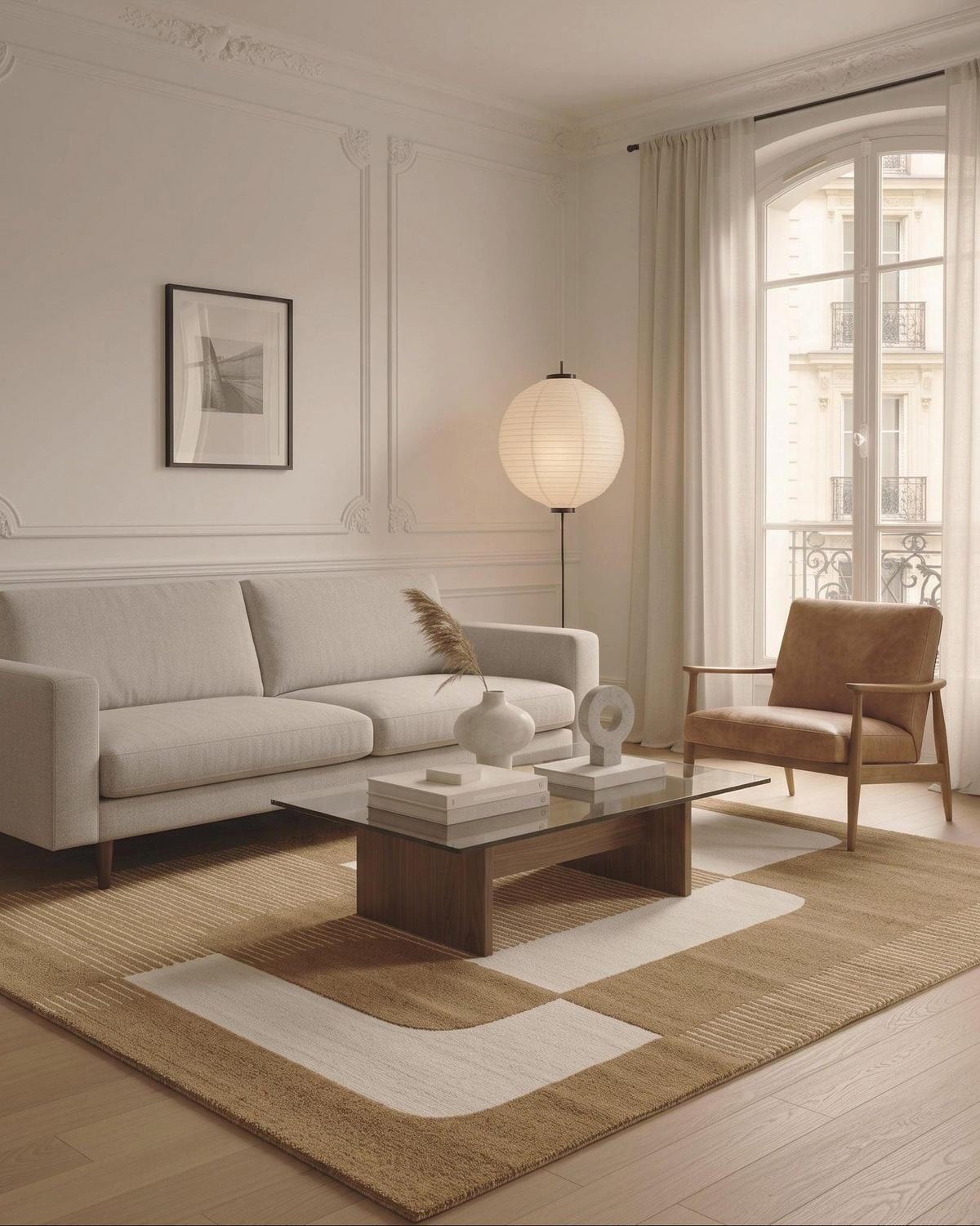 TEPPICH, Weicher, eleganter Reliefteppich beige - Beige, Textil (120/170cm) - AFK Living