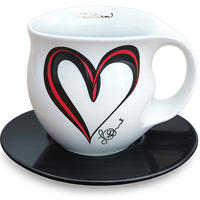 KAFFEEBECHER XXL Heart gold - Multicolor, Keramik (0.6L) - Luigi Colani Porzellan
